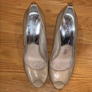 Michael Kors nude open toe heels